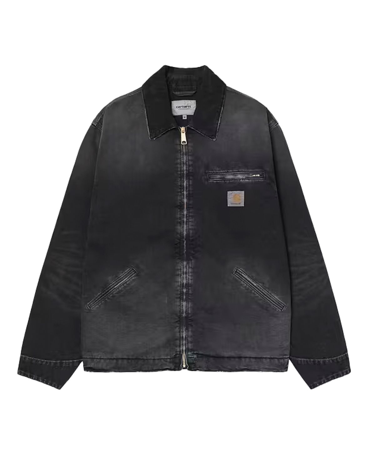 Carhartt WIP Og Detroit Jacket Black/Black Destroy Wash - Vallgatan 12