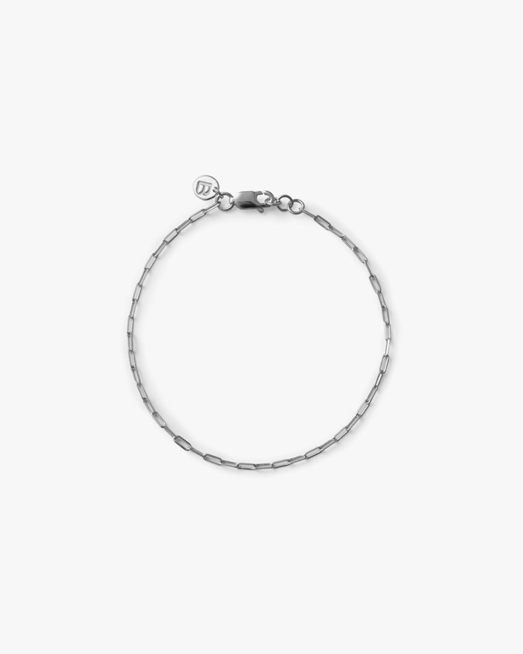 Blue Billie Fine Chain Bracelet Silver