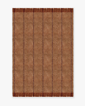 Layered Massproductions Cord Rug Burgundy Rust