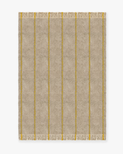 Layered Massproductions Cord Rug Yellow Oatmeal