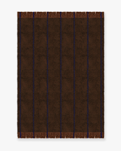 Layered Massproductions Cord Rug 	Blue Brown