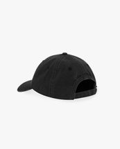 Ganni Washed Cotton Canvas Cap Black