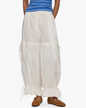 Ganni Cotton Voile Balloon Pants Bright White