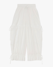 Ganni Cotton Voile Balloon Pants Bright White