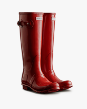 Hunter Original Tall Gloss Boot W Military Red