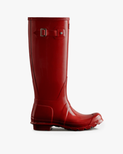 Hunter Original Tall Gloss Boot W Military Red