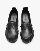 Acne Studios Crinkled Leather Loafers Black