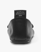 Acne Studios Crinkled Leather Loafers Black