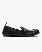 Acne Studios Crinkled Leather Loafers Black