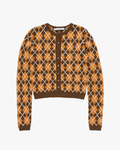 Acne Studios Buttoned Knit Cardigan Brown/Orange