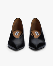 Jil Sander Arc Leather Pumps Black