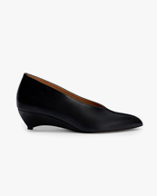 Jil Sander Arc Leather Pumps Black