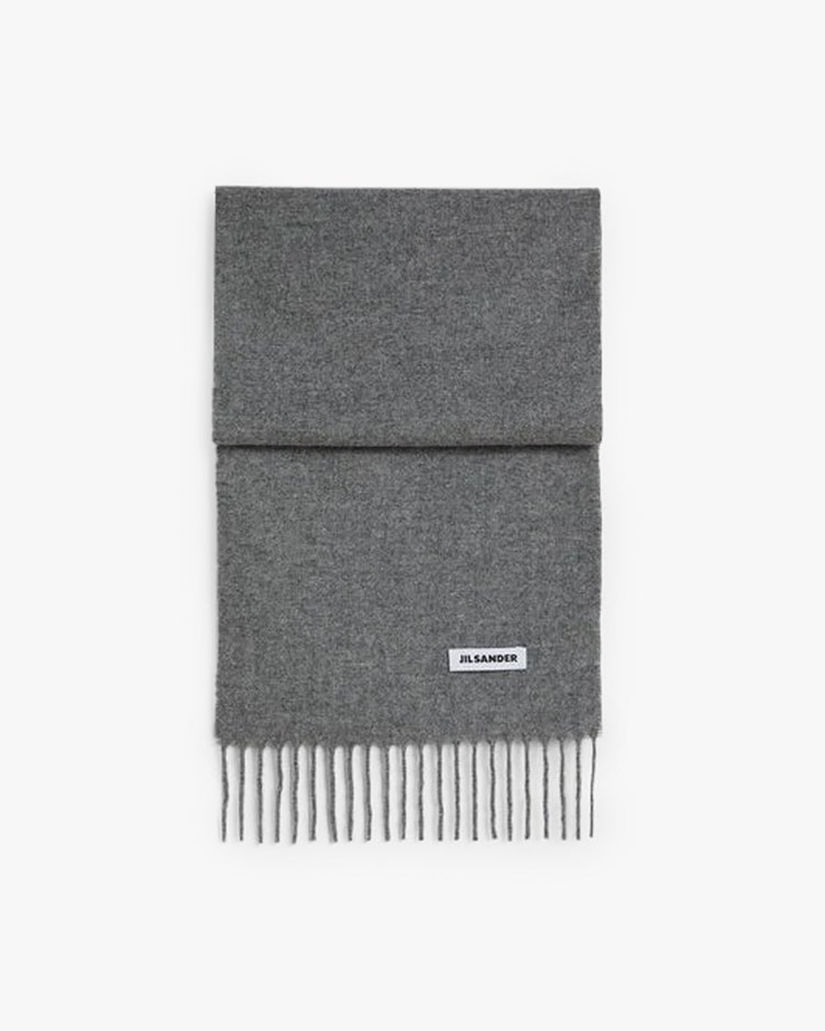 Jil Sander Slim Wool Scarf Koala