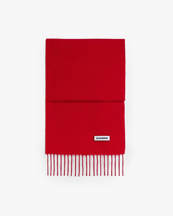 Jil Sander Slim Wool Scarf Rouge