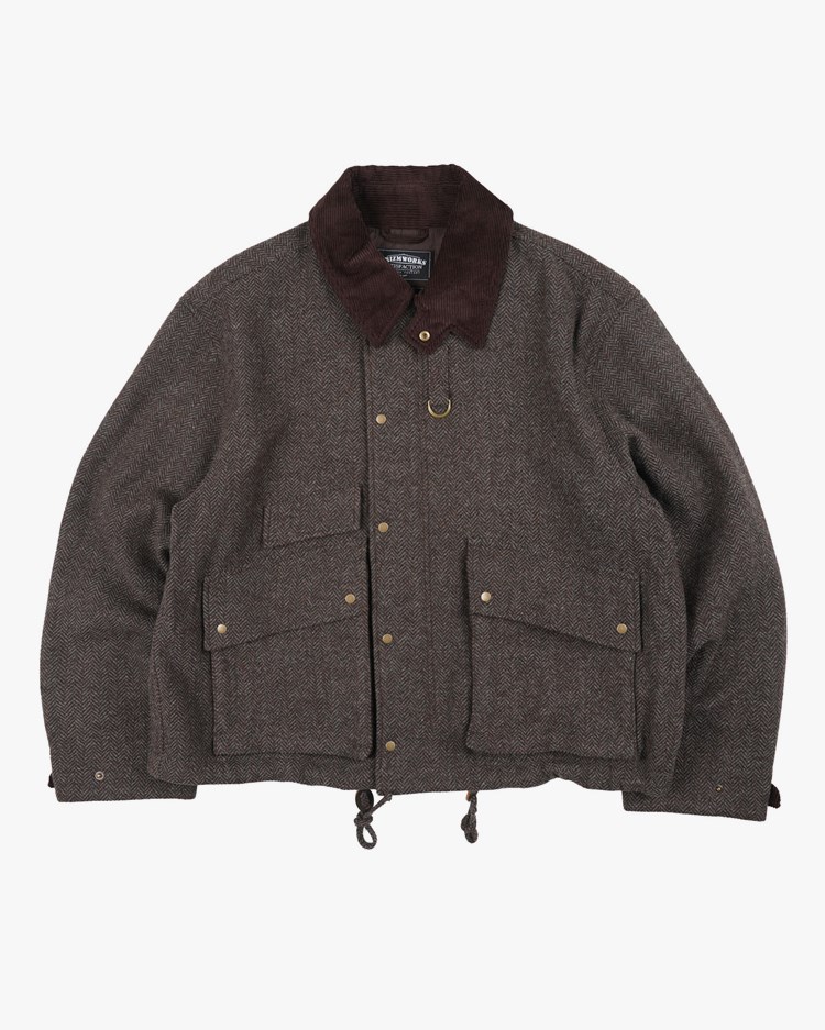 Frizmworks Herringbone Wool Hunting Jacket Pine Brown