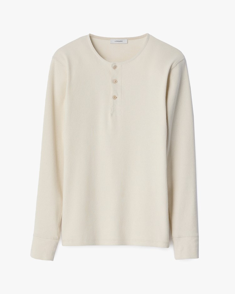 LEMAIRE Long Sleeve Henley Enoki