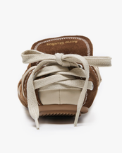 Acne Studios Lace-Up Leather Shoes Off White/Brown