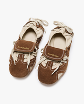 Acne Studios Lace-Up Leather Shoes Off White/Brown