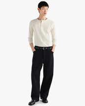 LEMAIRE Long Sleeve Henley Enoki