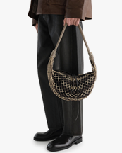 LEMAIRE Fortune Croissant Filt Bag Light Beige/Marron Glace