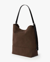 LEMAIRE Belted Tote Bag Dark Chocolate