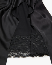 Acne Studios Viscose Lace Skirt Black
