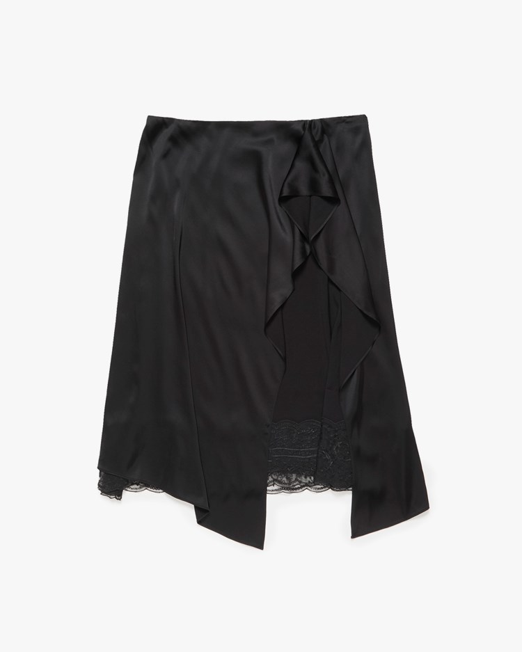 Acne Studios Viscose Lace Skirt Black