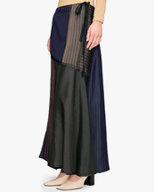 Maison Margiela Patchwork Long Skirt Blue/Brown/Grey