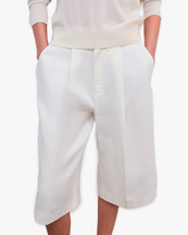 House of Dagmar Relaxed Linen Shorts White