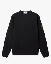 Stone Island 6100017 Cotton Interlock Sweatshirt Black