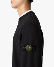 Stone Island 6100017 Cotton Interlock Sweatshirt Black