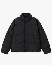 Stone Island 4100109 Crinkle Reps Nylon Bomber Jacket Black