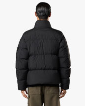 Stone Island 4100109 Crinkle Reps Nylon Bomber Jacket Black