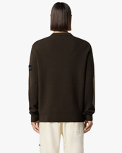 Stone Island 5100011 Knitted Wool Crew Neck Sweater Coal Grey