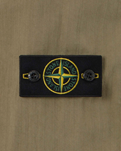 Stone Island 1200014 Cotton Herringbone Zip-Up Overshirt Military Green