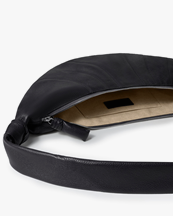 LEMAIRE Medium Croissant Bag Grained Leather Black