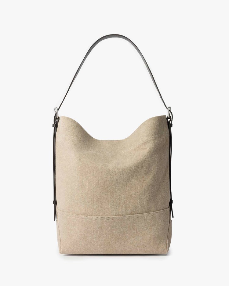 LEMAIRE Belted Tote Bag Dark Linen