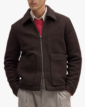 NN07 Gael Wool Zip Jacket Dusky Port