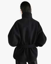LEMAIRE Short Duffle Coat Black