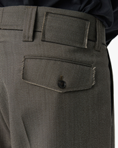 Mfpen Patch Trousers Taupe Wool Twill