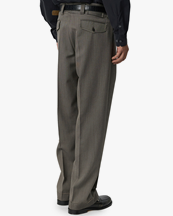 Mfpen Patch Trousers Taupe Wool Twill