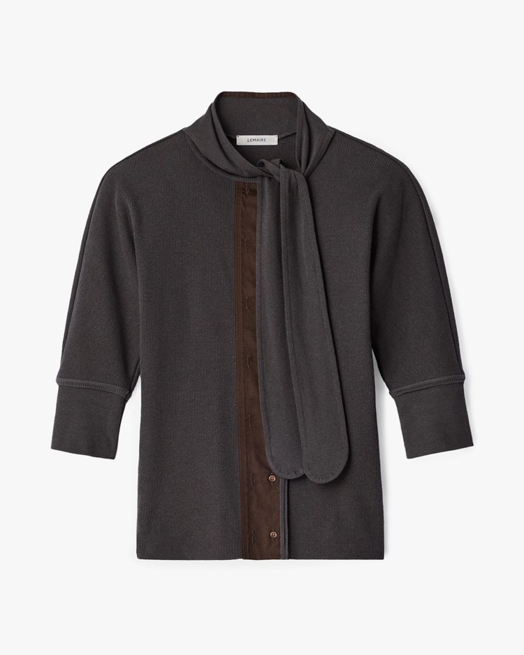 LEMAIRE Ascot T-Shirt Basalt