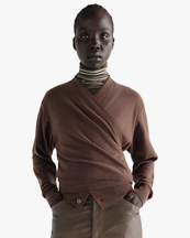 LEMAIRE Trompe L'oeil Cardigan Shitake