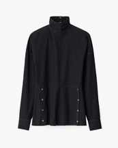 LEMAIRE Plastron Top With Snaps Black