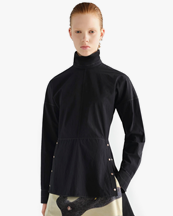 LEMAIRE Plastron Top With Snaps Black