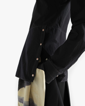 LEMAIRE Plastron Top With Snaps Black