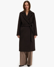 Filippa K Charlotte Wool Belted Coat Dark Chocolate