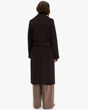 Filippa K Charlotte Wool Belted Coat Dark Chocolate
