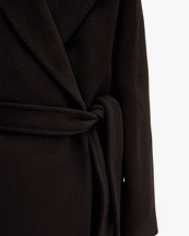 Filippa K Charlotte Wool Belted Coat Dark Chocolate