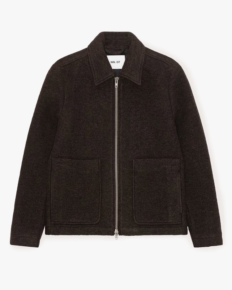 NN07 Gael Wool Zip Jacket Dusky Port
